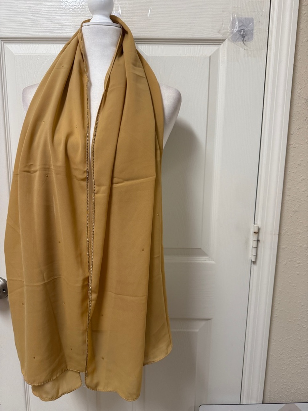 Brand New stone work Golden Mustard Lightweight Scarf